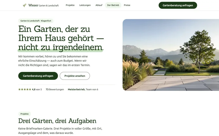 Gartenbau — Nachher