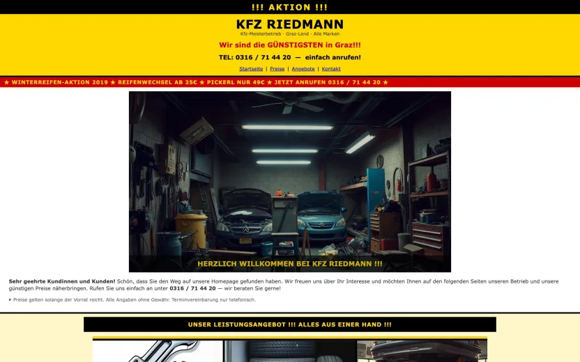 KFZ-Werkstatt — Vorher