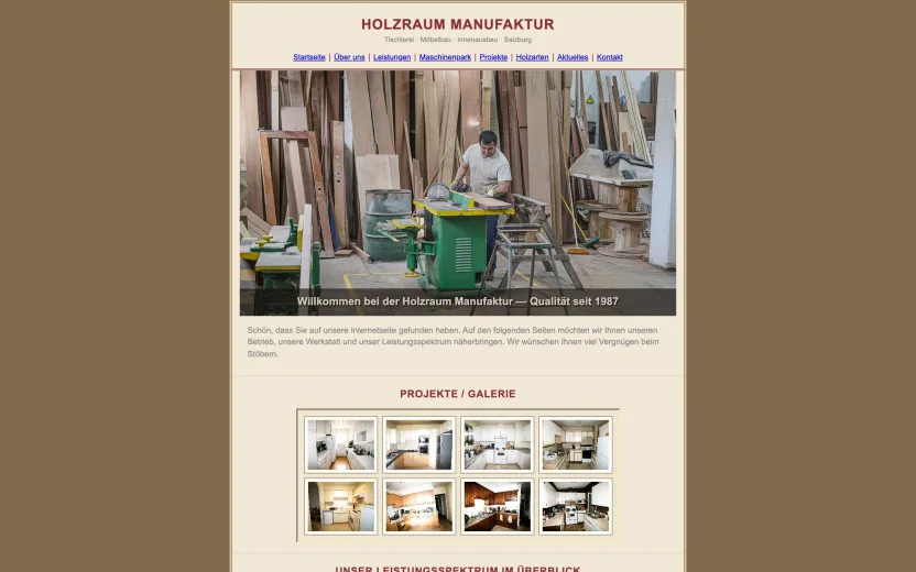 Möbelmanufaktur — Vorher
